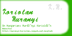 koriolan muranyi business card